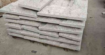 陕西芝麻白蘑菇石，自然面