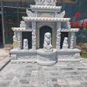 陕西芝麻白中国黑石材套墓 花岗岩墓碑