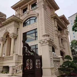 陕西黄金麻别墅外墙异形定制
